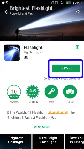 Flashlight Feature5 | | How to turn on flashlight mode