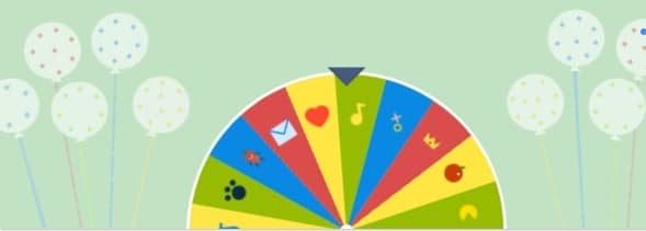 google surprise birthday spinner wheel