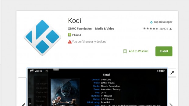 kodi screenshot google play | | Kodi - TV and movies streaming app