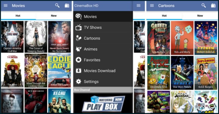 cinema box android menu | | Download and install CinemaBox HD 2.1.0 APK