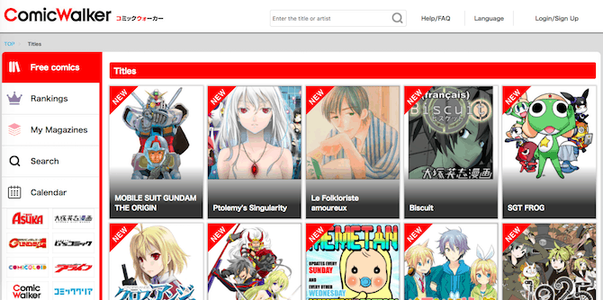 manga comicwalker homepage | | 5 Best Manga Websites For Free Online