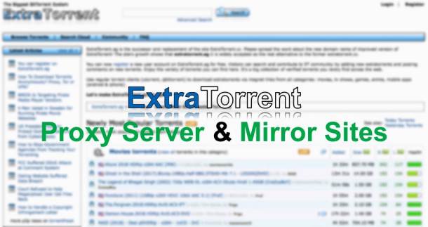 ExtraTorrents Unblocked & Mirror Sites