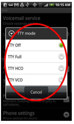 tty mode android | | TTY Mode