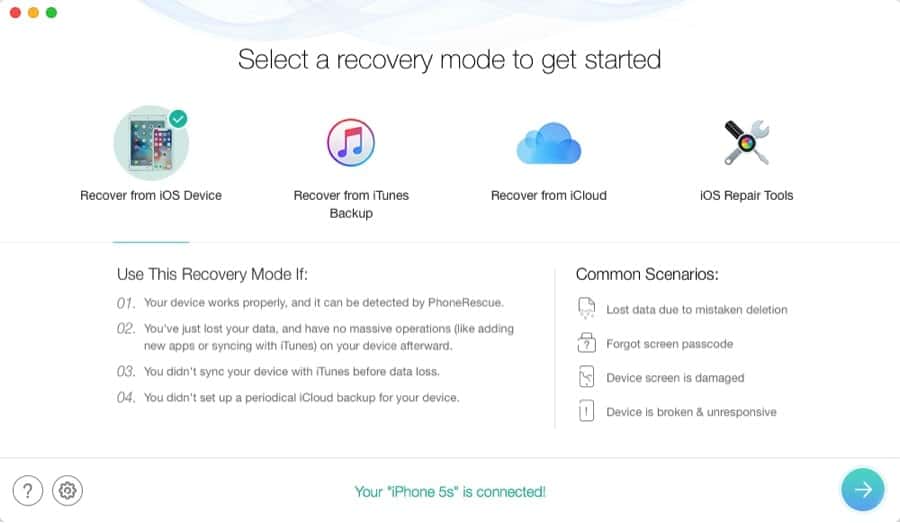Recover from iOS Devices1 | | PhoneRescue review - Data Recovery Tool For iOS