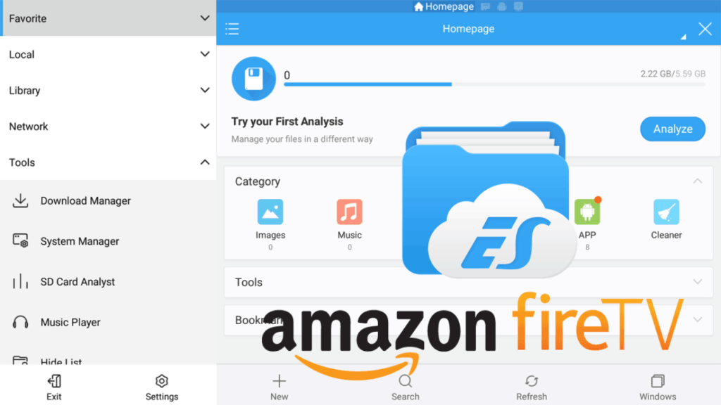 Firestick using ES File Explorer