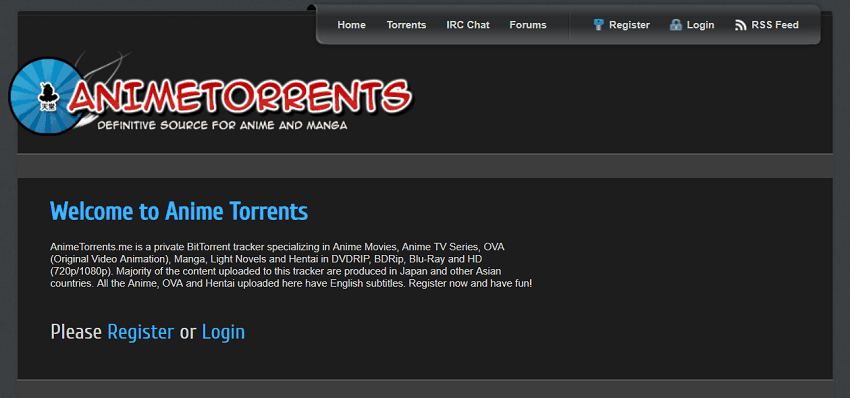 animetorrents Best anime torrent sites