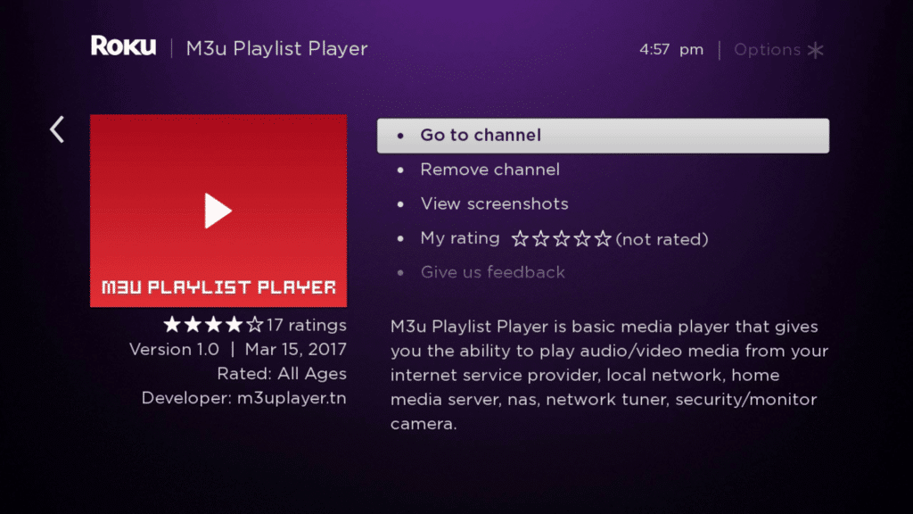 How to Add M3U Playlist Player On Roku