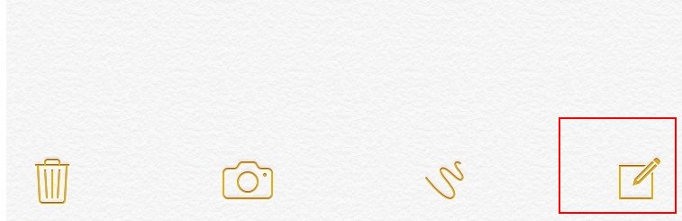 new note button