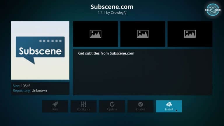 Install Subscene2 add on