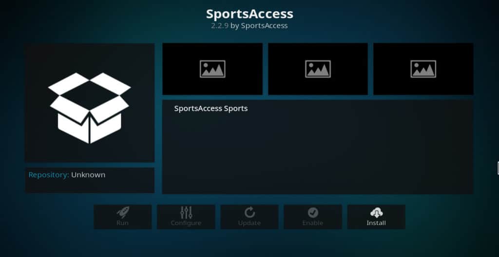 SportsAccess Kodi addon