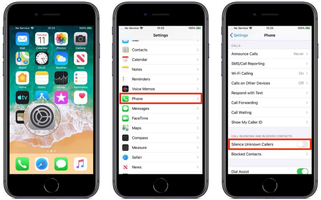 how to block unknown calls on iphone