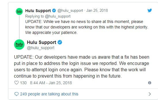 Hulu support twitter | | How to Fix Hulu Playback Failure