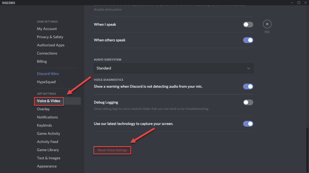 discord screen share audio