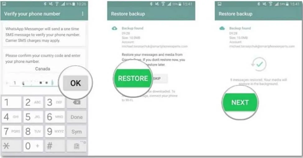 How to restore WhatsApp backup without uninstalling