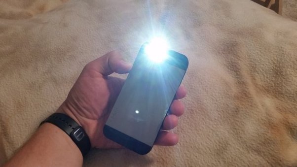 flashlight on iPhone