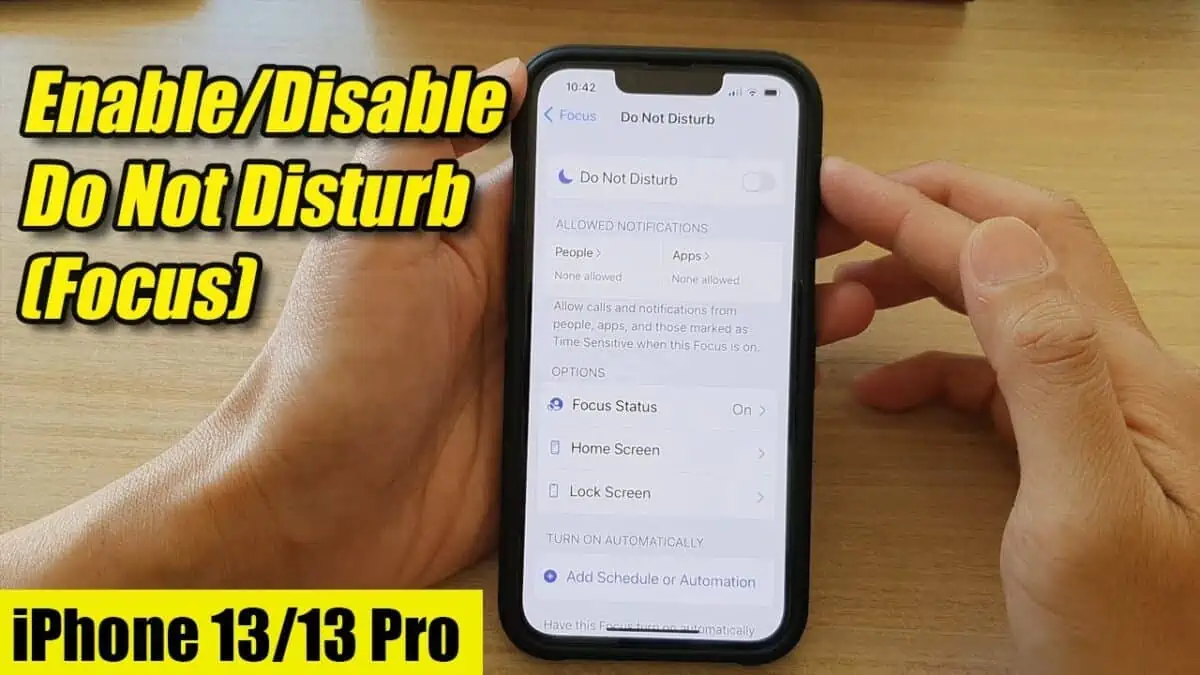 How to turn off do not disturb on iPhone