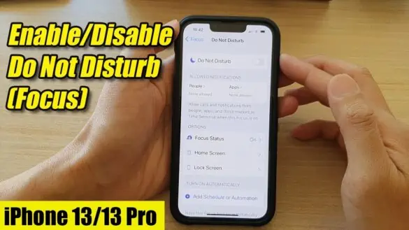 Turn Off Do Not Disturb on iPhone