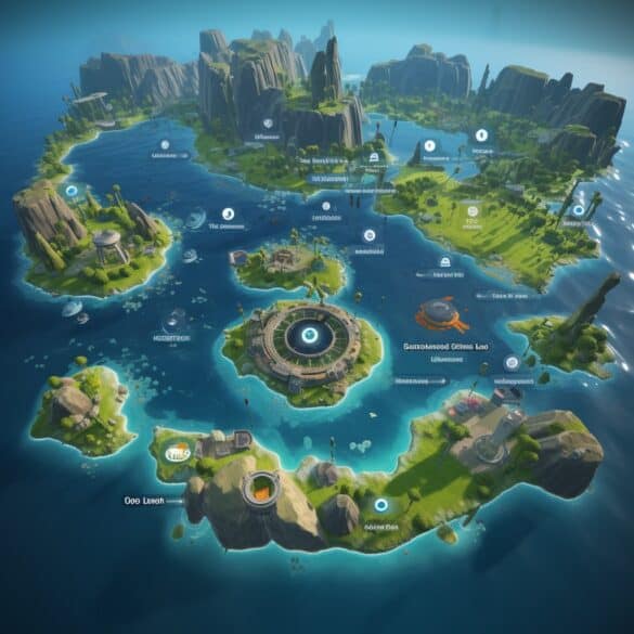 subnautica map with compass