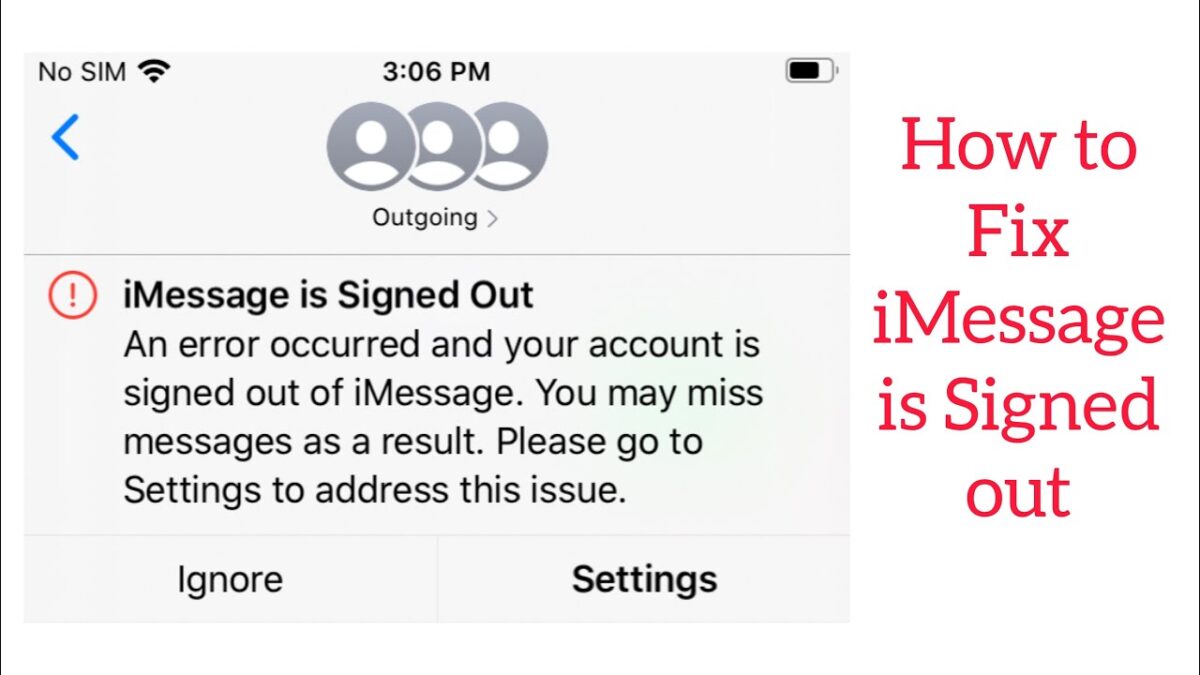 How to Fix – iMessage Signed Out Error on iPhone