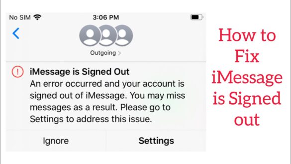 iMessage Signed Out Error