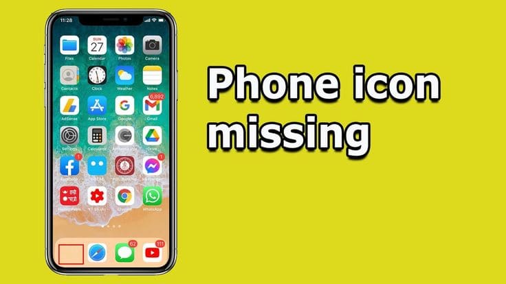 phone icon missing on iphone