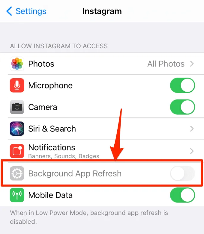 enable background app refresh