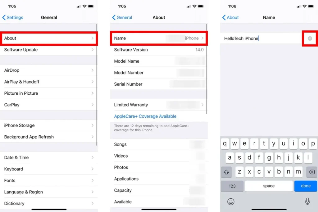 how to change iphone hotspot name