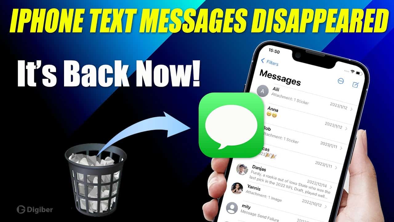 iphone message disappearing