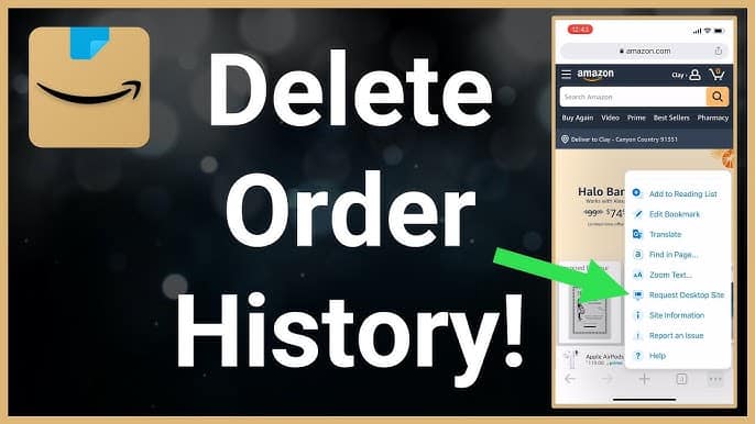 can you delete order history on amazon