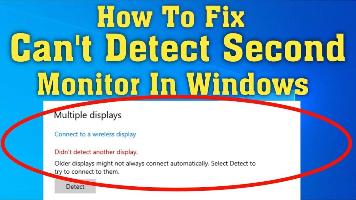How to FIX Second Monitor Not Detected
