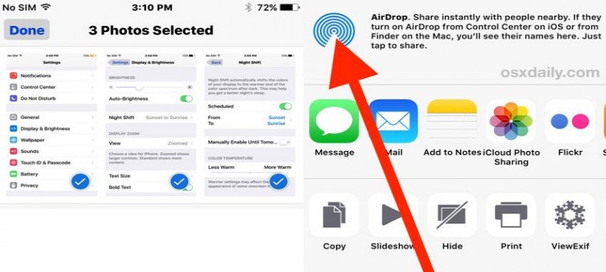 AirDrop from Mac to iPhone