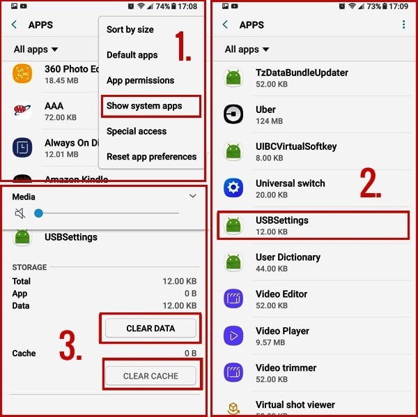 Clearing USB Settings Data Moisture Error