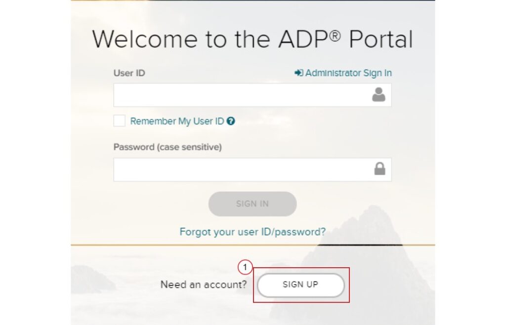 ADP Portal signup