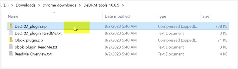 Download the DRM Removal plugin