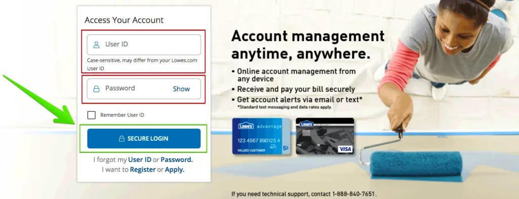 How to Login to Lowes Credit Card