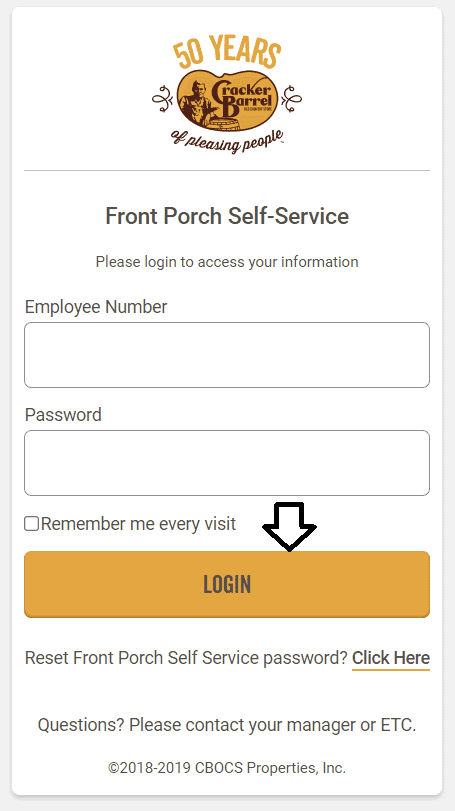 Cracker Barrel login