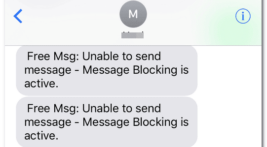 What Does "Message Blocking Is Active" Mean?